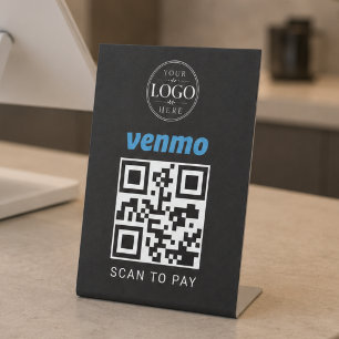 Scan To Pay Venmo Display Pedestal Sign
