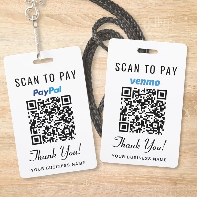 Scan to Pay Venmo PayPaL QR Code ID Badge (Creator Uploaded)