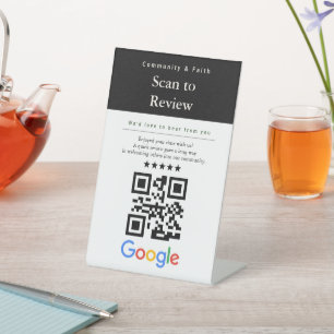 Scan to Review QR Code Sign Google Review