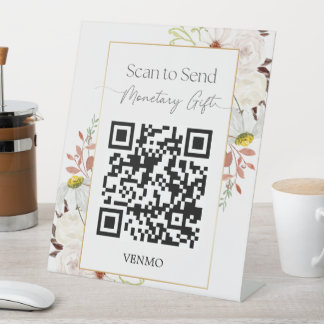 Scan to Send Monetary Gift Pedestal Sign