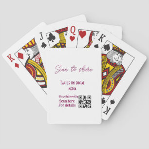 Scan to share tag us on social media QR code simpl Playing Cards
