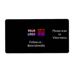 Scan to view menu resturant hotel QR Add logo text