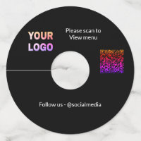 Scan to view menu resturant hotel QR Add logo text