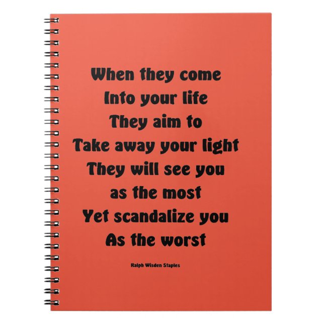 Scandalise you as the worst spiral notebook (Front)