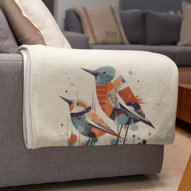 Scandi Aviary Duet, custom Fleece Blanket (Creator Uploaded)