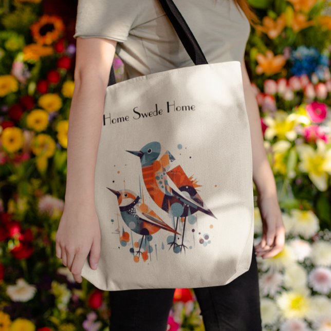 Scandi Aviary Duet, custom Tote Bag (Creator Uploaded)