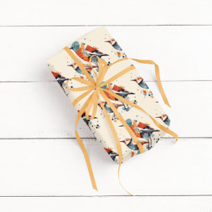Scandi Aviary Duet Wrapping Paper
