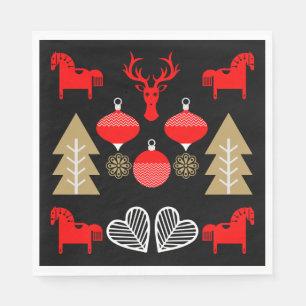 Scandi Christmas Decor Napkin