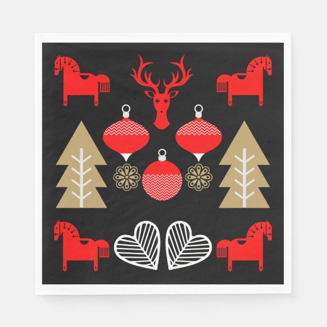 Scandi Christmas Decor Napkin (Front)