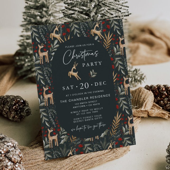 Scandi Christmas Party Invitation Nordic Holiday  (Creator Uploaded)