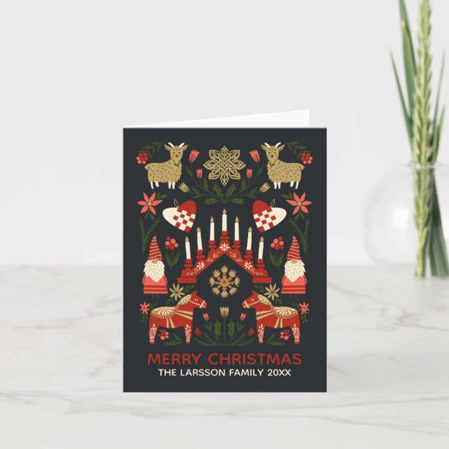 Scandi Christmas Personalized Holiday Card (Front)