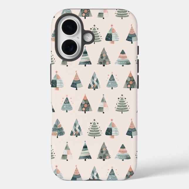Scandi Christmas Trees iPhone Case (Back)