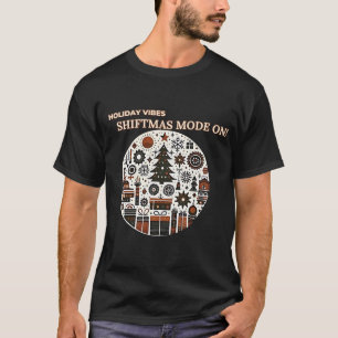 Scandi Christmas Vibes: Minimalist Holiday Mode T-Shirt