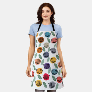 Scandi Cup Flowers  Apron