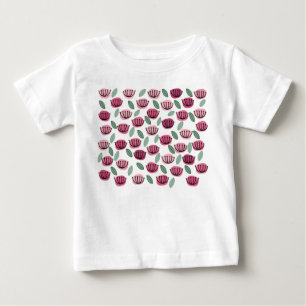 Scandi Cup Flowers Baby T-Shirt
