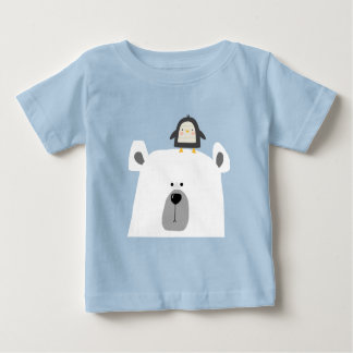 Scandi cute Polar bear and Penguin Baby T-Shirt