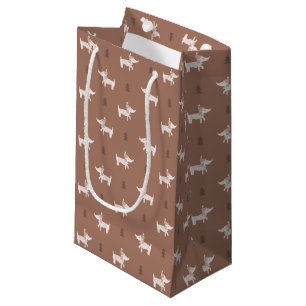 Scandi Dog & Christmas Trees Gift Bag