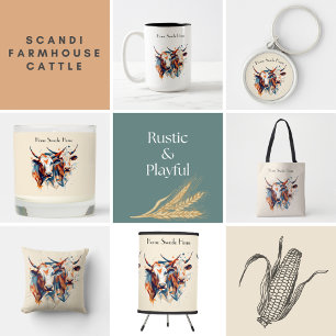 Scandi Farmhouse Cattle, custom Dartboard