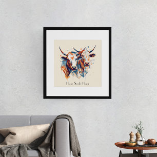 Scandi Farmhouse Cattle, custom Poster