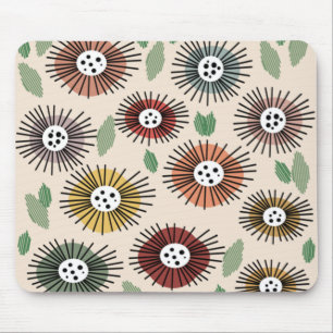 Scandi Flower Garden Mouse Pad