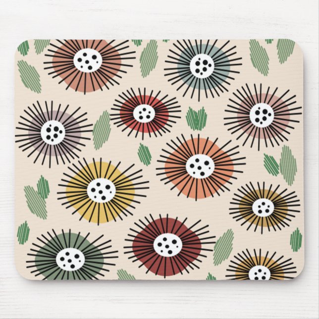 Scandi Flower Garden Mouse Pad (Front)