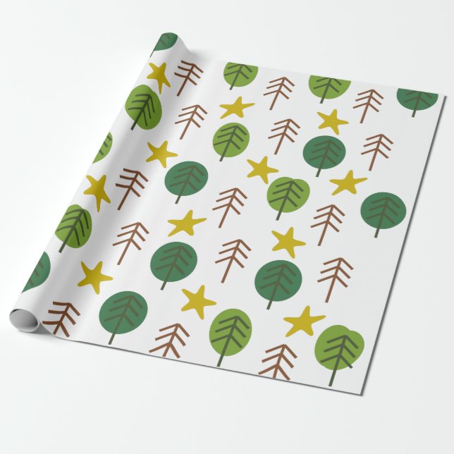 Scandi Forest  Wrapping Paper (Unrolled)