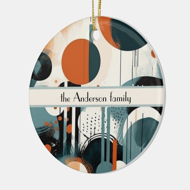 Scandi Groove, custom    Ceramic Tree Decoration (Left)