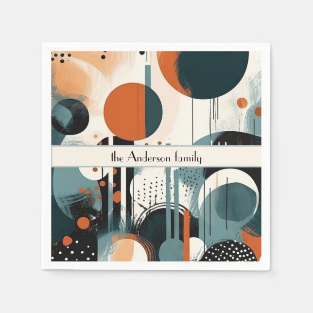 Scandi Groove, custom    Napkin (Front)
