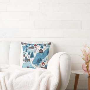 Scandi Inspired Christmas Village cushion