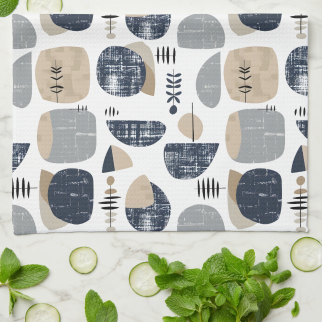 Scandi Modern Abstract Kitchen Towel (Folded)