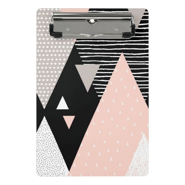 Scandi Mountain Peak Design Mini Clipboard (Front)