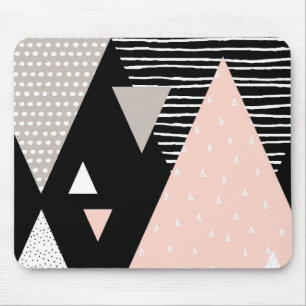 Scandi Mountain Peak Design Mouse Pad