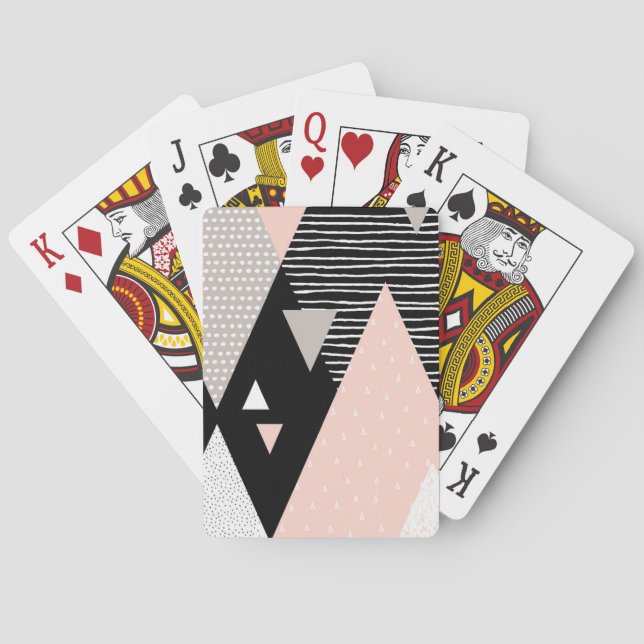 Scandi Mountain Peak Design Playing Cards (Back)