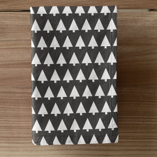 Scandi Tree Pattern   Minimalist Black and White Hand Towel