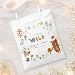 Scandi Wild Tropical Woodland Animals Baby Shower Favour Bags