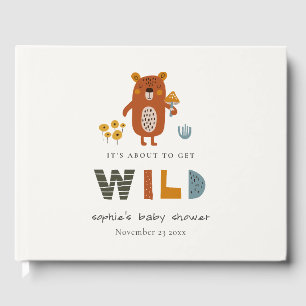 Scandi Wild Tropical Woodland Animals Baby Shower Guest Book