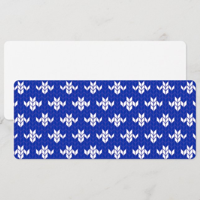 SCANDIA BLUE KNIT 4x9.25 Flat Card / Horizontal (Front/Back)