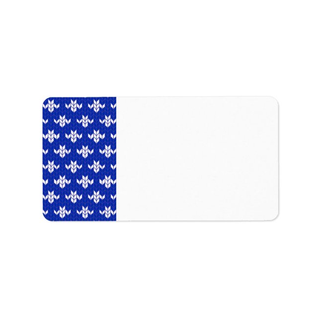 SCANDIA BLUE KNIT Address Labels  (Front)