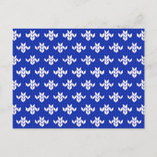 SCANDIA BLUE KNIT Postcard / Horizontal