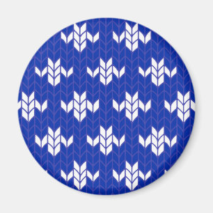 SCANDIA BLUE KNIT Round Magnet