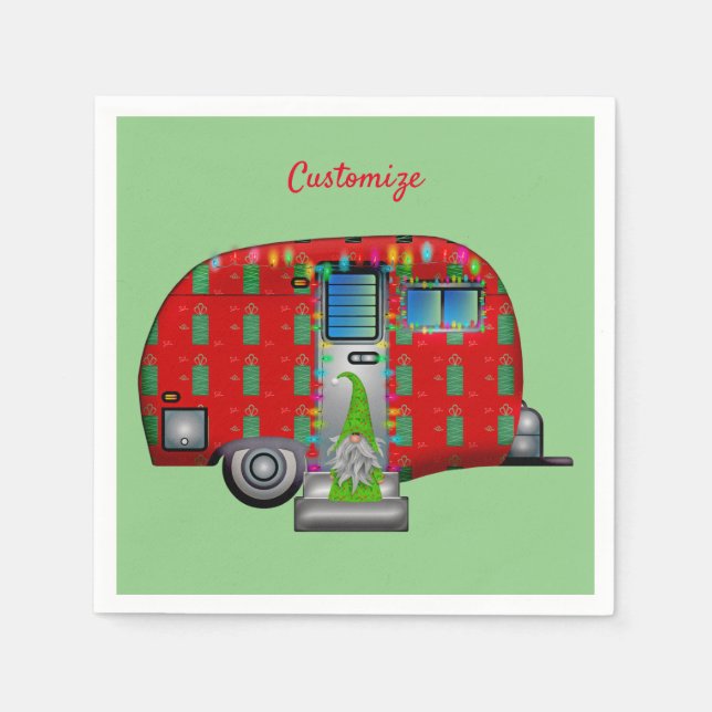Scandia Gnome Caravan Thunder_Cove  Napkin (Front)