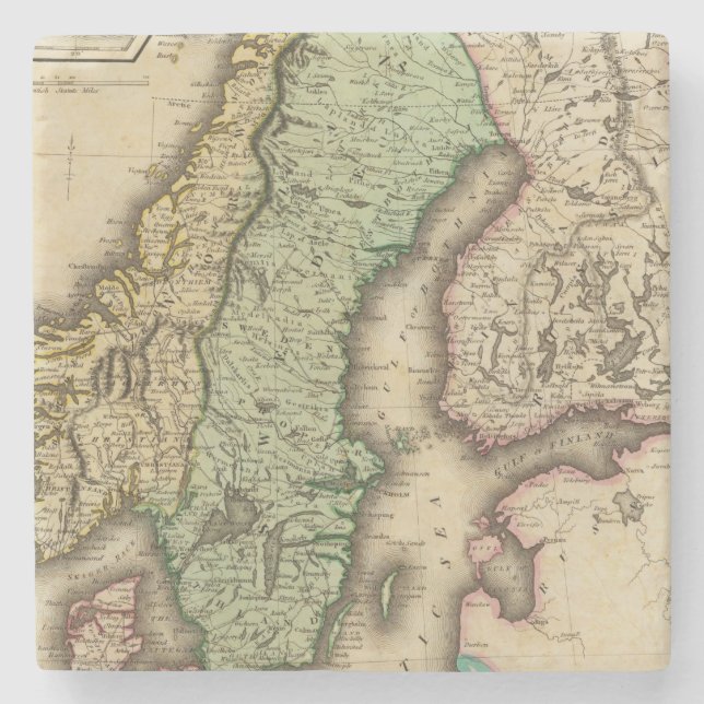 Scandinavia 3 stone coaster (Front)