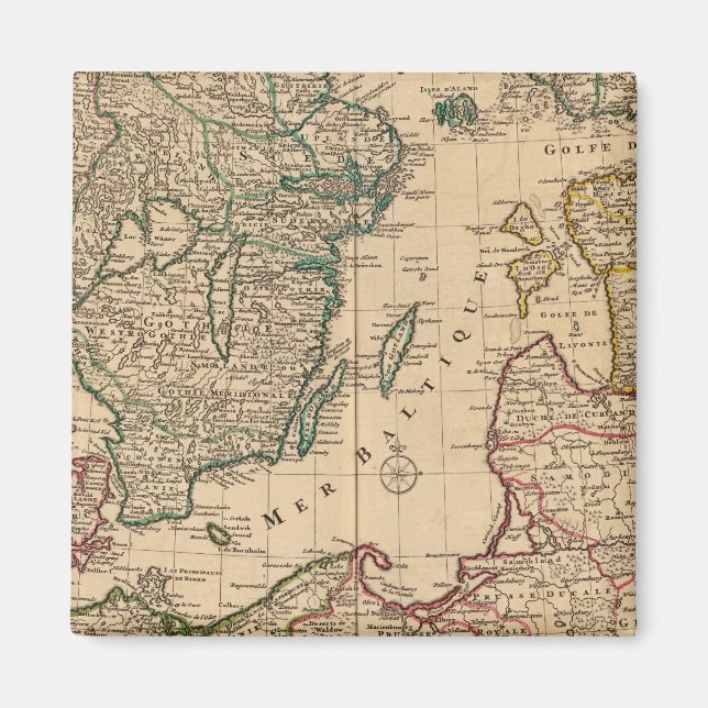 Scandinavia, Baltic Sea, Sweden, Denmark Magnet (Front)