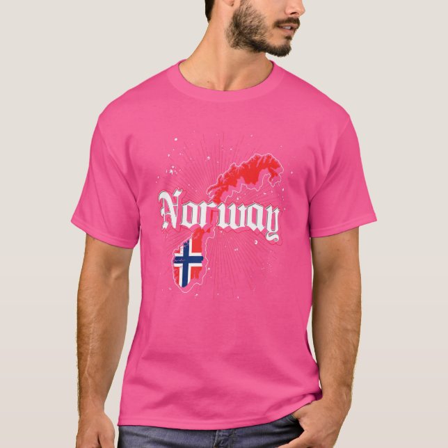 Scandinavia Norwegian Flag Nordic Country Norway T-Shirt (Front)