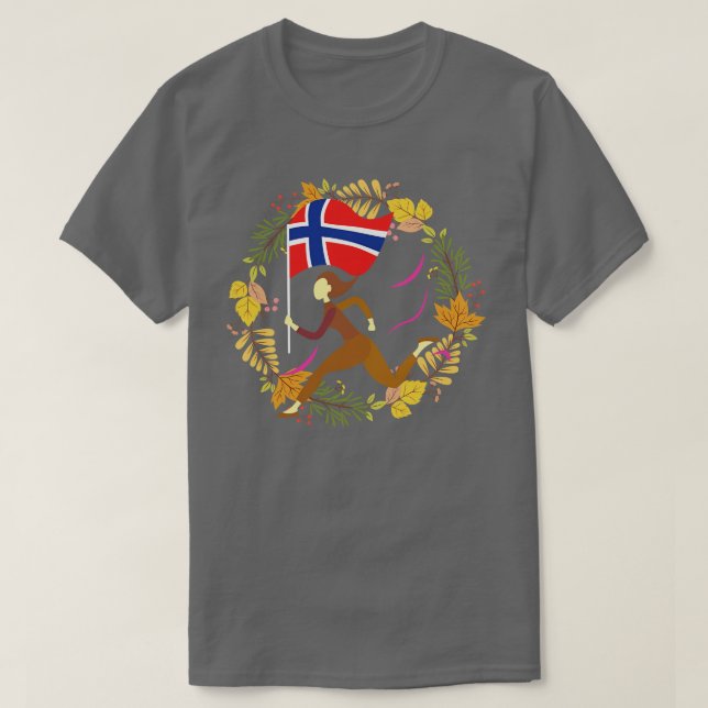 Scandinavia Pride Norwegian Flag Norway T-Shirt (Design Front)