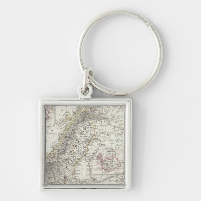 Scandinavia, Sweden, Norway Key Ring (Front)