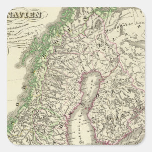 Scandinavia until the Peace of Friedrichshamm Square Sticker
