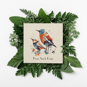 Scandinavian Abstract Birds, customisable