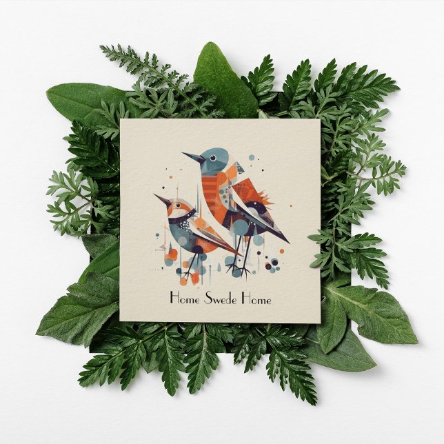 Scandinavian Abstract Birds, customisable (Creator Uploaded)