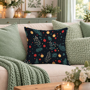 Scandinavian Abstract Christmas Trees Pillow Art